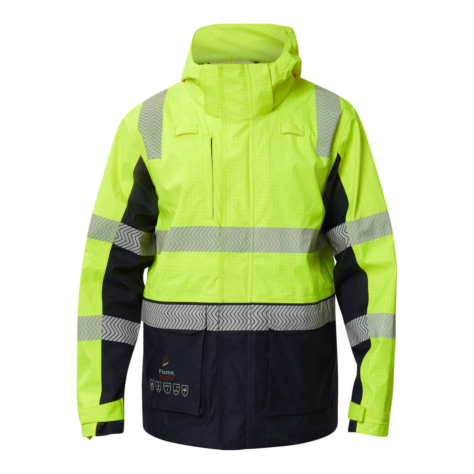 FR Hi Vis Wet Weather Segmented Reflective Jacket illustration